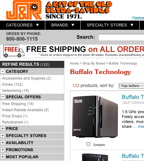 Filtering for Brand: Buffalo on J&R